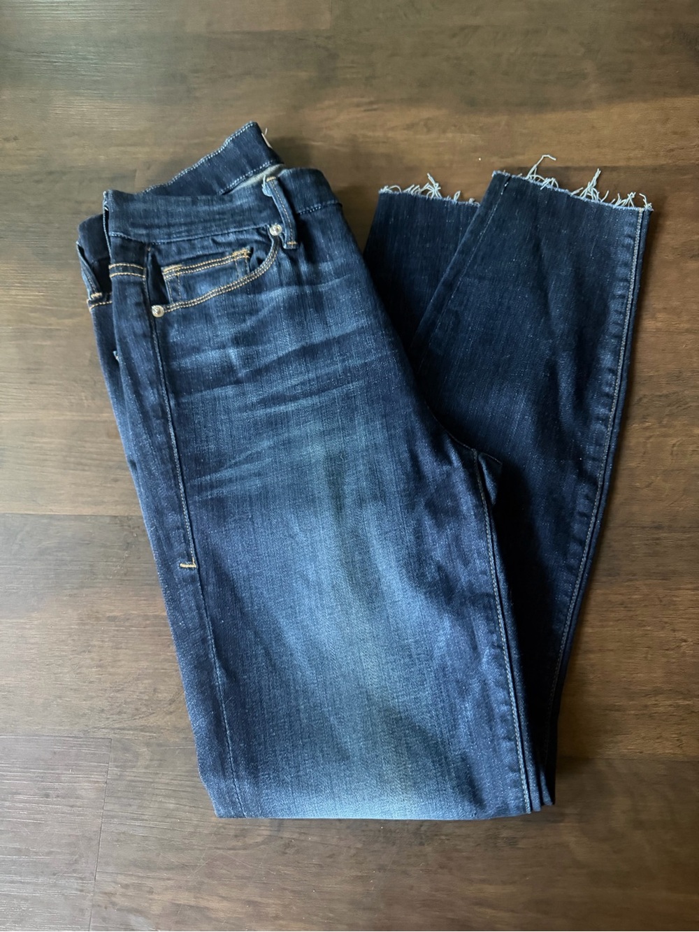 Good American Dark Blue Straight Leg Jeans Size 4/27